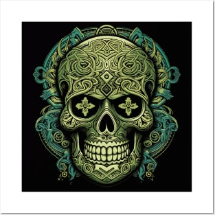 celtic skull Posters and Art